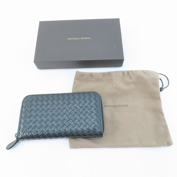 実際に弊社で買取させて頂いたBOTTEGA VENETA/ボッテガヴェネタ イントレチャート ラウンドファスナーウォレット/長財布 S01407032Vの画像 9枚目