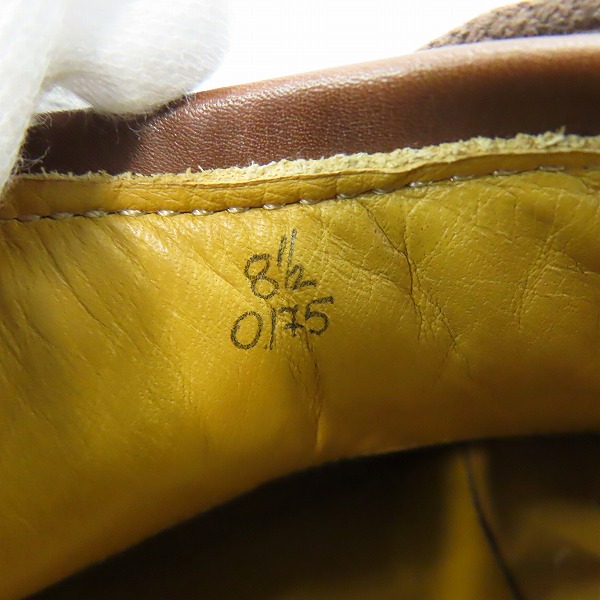 実際に弊社で買取させて頂いたBERLUTI/ベルルッティ カリグラフィプリント レザーローカットスニーカー ブラウン系 0175/8.5の画像 5枚目