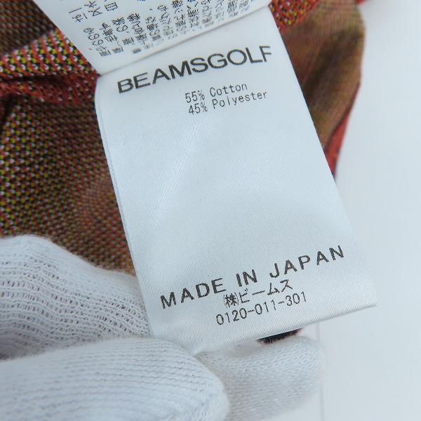 実際に弊社で買取させて頂いた【未使用】 BEAMS GOLF ORANGE LABEL/ビームスゴルフ モックタートルネックシャツ ORANGE  82-14-0040-437/Mの画像 5枚目