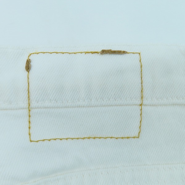 実際に弊社で買取させて頂いたLevis/リーバイス 90s ヴィンテージ  刻印520 オレンジタブ ホワイトデニムパンツ 40505-0251 W32 L32の画像 5枚目