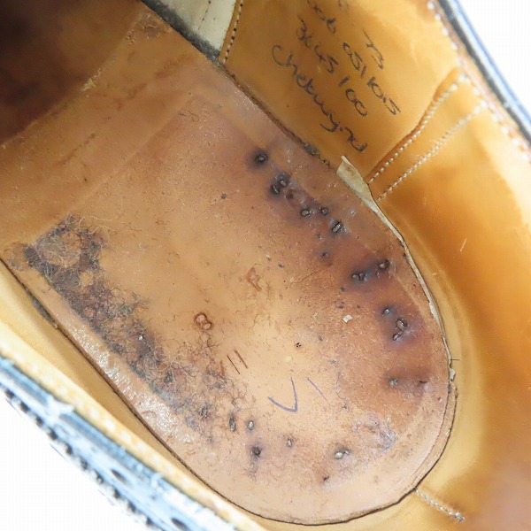 実際に弊社で買取させて頂いたChurch's/チャーチ ウィングチップ レザーシューズ 3645/80の画像 7枚目