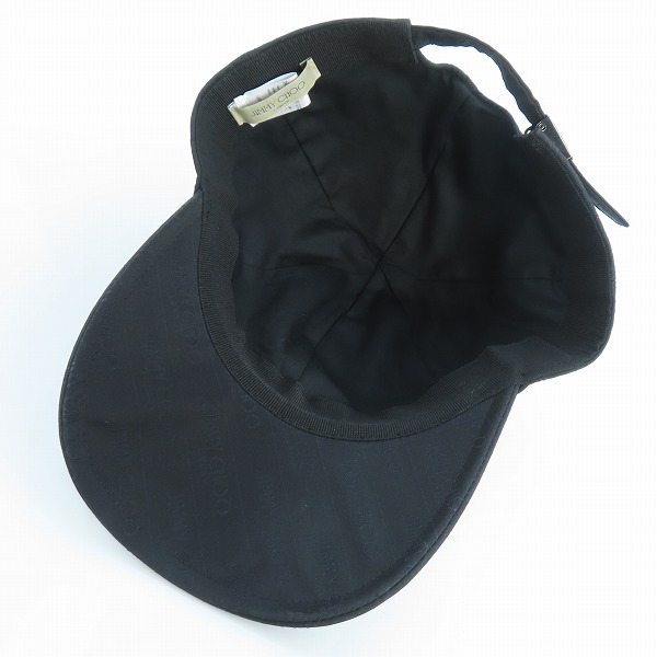 実際に弊社で買取させて頂いた【JPタグ】JIMMY CHOO/ジミーチュウ ロゴ刺繍総柄 キャップ の画像 4枚目