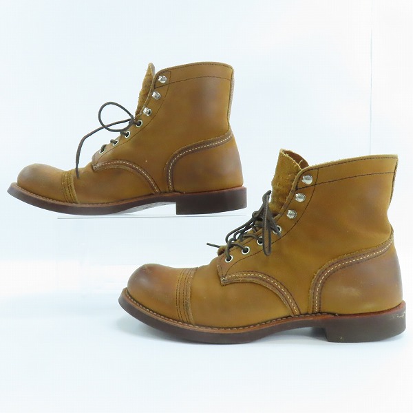 実際に弊社で買取させて頂いたRED WING/レッドウィング IRON RANGE/アイアンレンジブーツ 8113/9Dの画像 3枚目