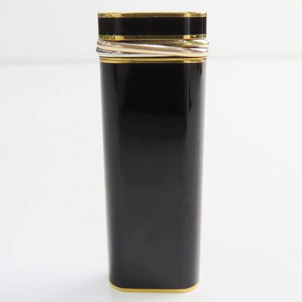 実際に弊社で買取させて頂いた(1)Cartier/カルティエ ガスライター ブラック×ゴールドの画像 1枚目