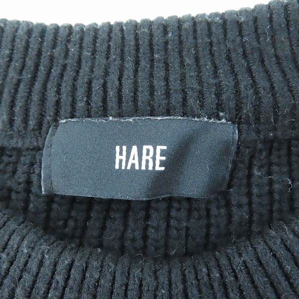 実際に弊社で買取させて頂いたHARE/ハレ セーター ボタンデザイン ブラック HA020025MW/Fの画像 2枚目