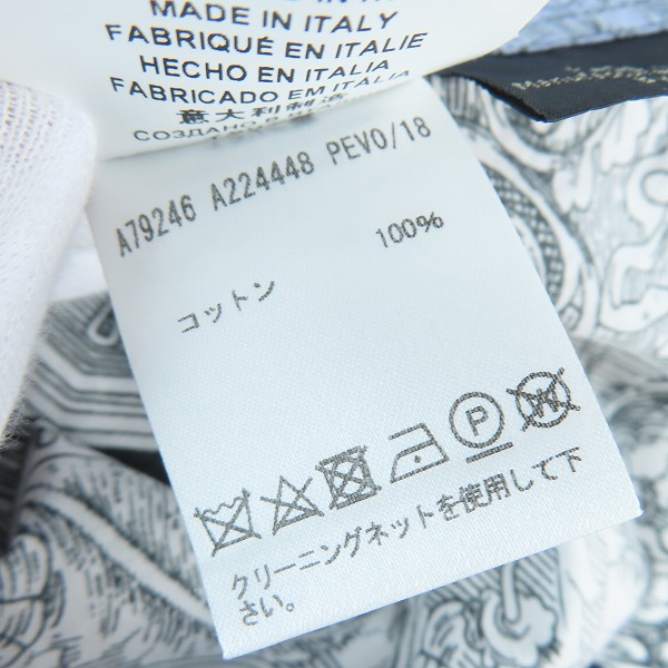 実際に弊社で買取させて頂いた【JPタグ】VERSACE/ヴェルサーチ バロッコ柄/総柄 マルチカラー 半袖シャツ A79246 A224448 PEVO/18 Size/41の画像 4枚目