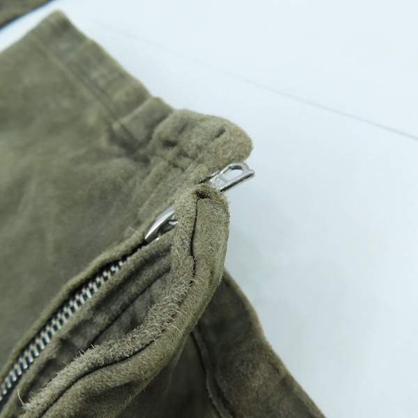 実際に弊社で買取させて頂いたISAMUKATAYAMA BACKLASH/カーフスエード/バイオウォッシュシングルライダースジャケット カウレザー 1255-03/Mの画像 6枚目