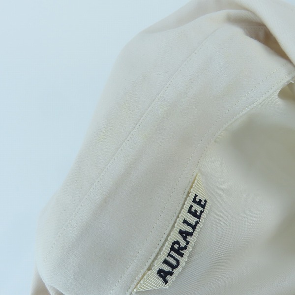 実際に弊社で買取させて頂いたAURALEE/オーラリー SUPER LIGHT WOOL SHIRTS BLACK 長袖シャツ ホワイト A22AS01OS/5の画像 5枚目