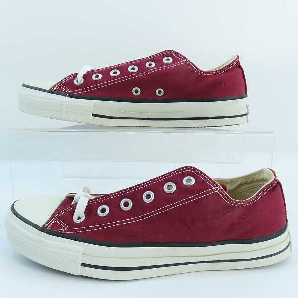 実際に弊社で買取させて頂いたCONVERSE/コンバース ALL STAR OX USA製 MAROON スニーカー M9691/8の画像 3枚目