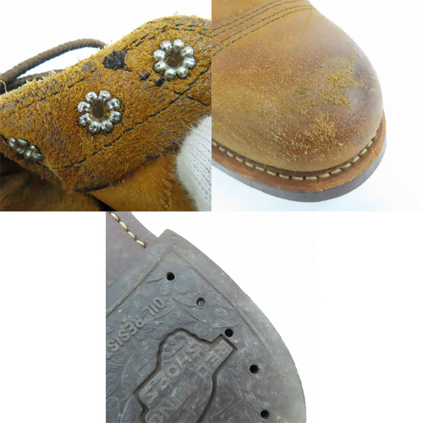 実際に弊社で買取させて頂いたRED WING/レッドウィング IRON RANGE/アイアンレンジブーツ 8113/9Dの画像 6枚目