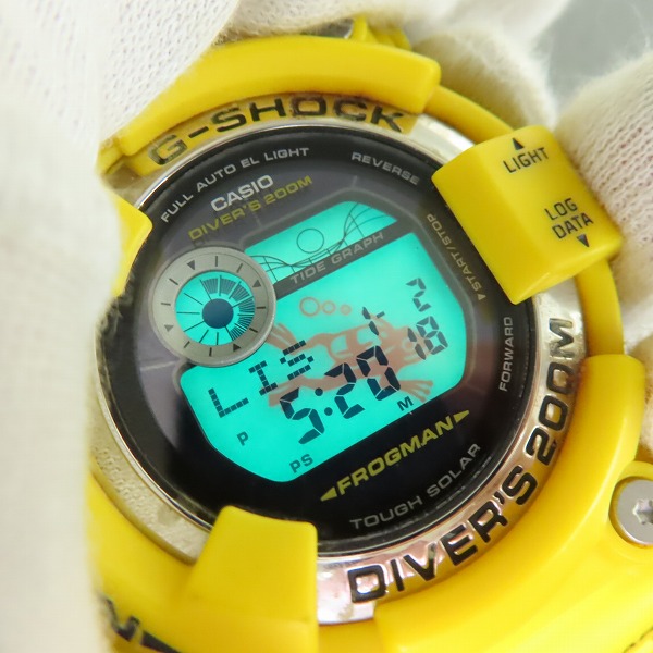 実際に弊社で買取させて頂いたG-SHOCK/Gショック 復刻版 FROGMAN/フロッグマン タフソーラー GF-8250-9JFの画像 4枚目