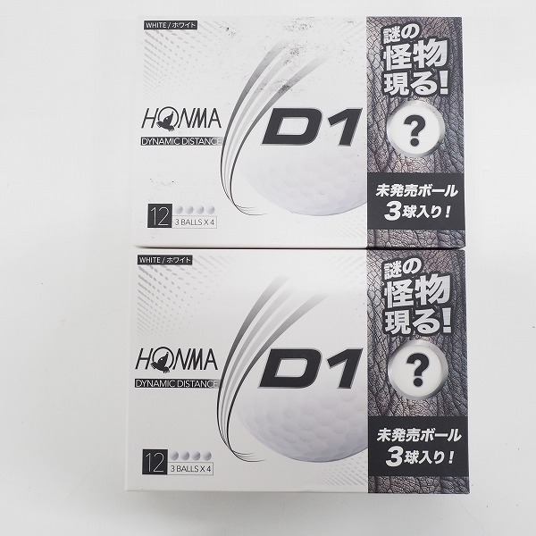 実際に弊社で買取させて頂いた【未使用】HONMA/ホンマ D1 DYNAMIC DISTANCE・SPEEDMONSTER ゴルフボール ホワイト 計2ダースの画像 3枚目