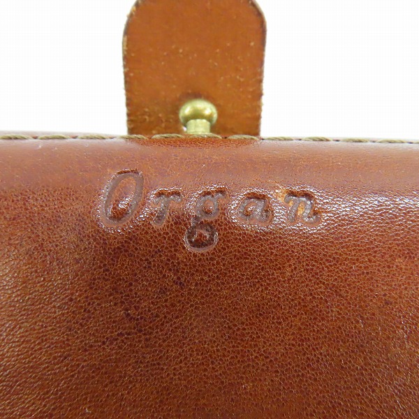 実際に弊社で買取させて頂いたHERZ/ヘルツ Organ オルガン ユーフラテ がま口 レザークラッチバッグの画像 4枚目