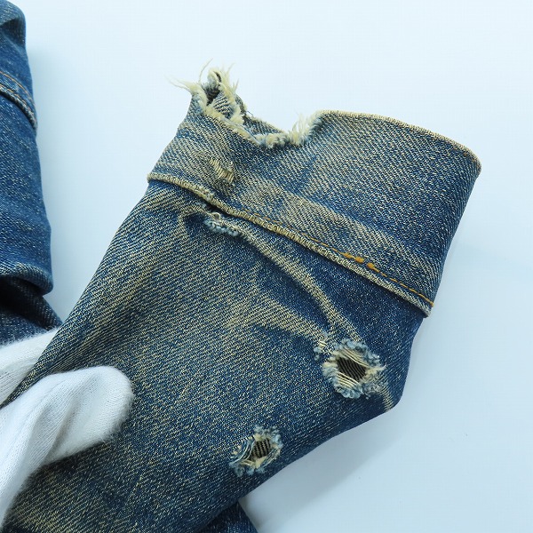 実際に弊社で買取させて頂いた【難有】Levi's/リーバイス デニムジャケット 4thビッグE 刻印524/ヴィンテージの画像 7枚目