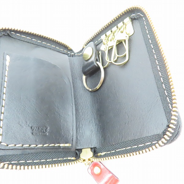 実際に弊社で買取させて頂いたHERZ/ヘルツ レザー ラウンドファスナー 4連キーケース カード入れ付きの画像 3枚目