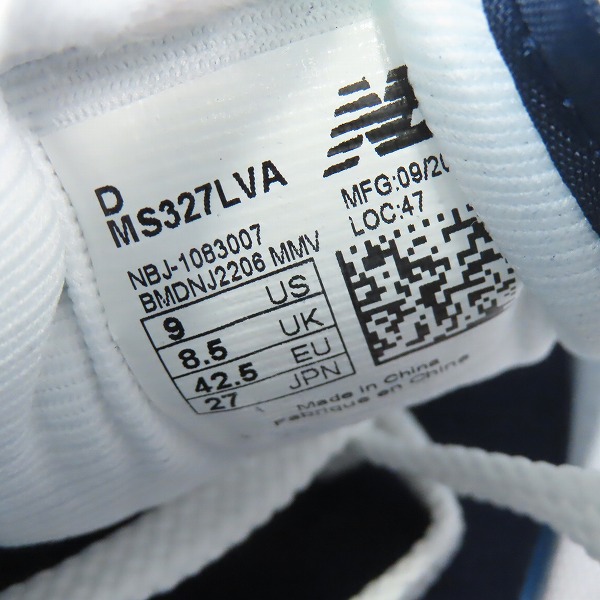 実際に弊社で買取させて頂いたLEVI'S/リーバイス×NEW BALANCE/リーバイス×ニューバランス ローカットスニーカー MS327LVA/27の画像 5枚目