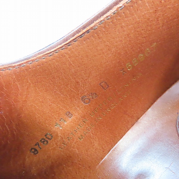 実際に弊社で買取させて頂いたCROCKETT&JONES/クロケットアンドジョーンズ STAMFORD/スタンフォード 9780-11B/6.5Dの画像 5枚目