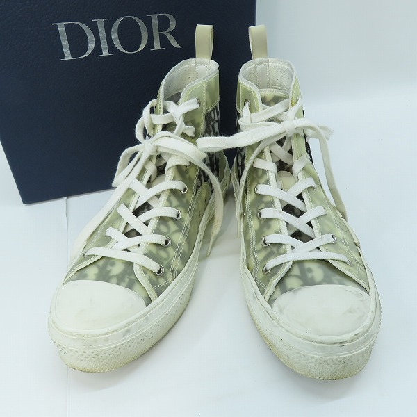 実際に弊社で買取させて頂いたDIOR×Shawn Stussy/ディオール×ショーンステューシー “B23”ハイトップ スニーカー/BEEワッペン3SH118YYO/43
