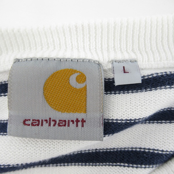 実際に弊社で買取させて頂いたcarhartt/カーハート ボーダー柄ニット Lの画像 2枚目
