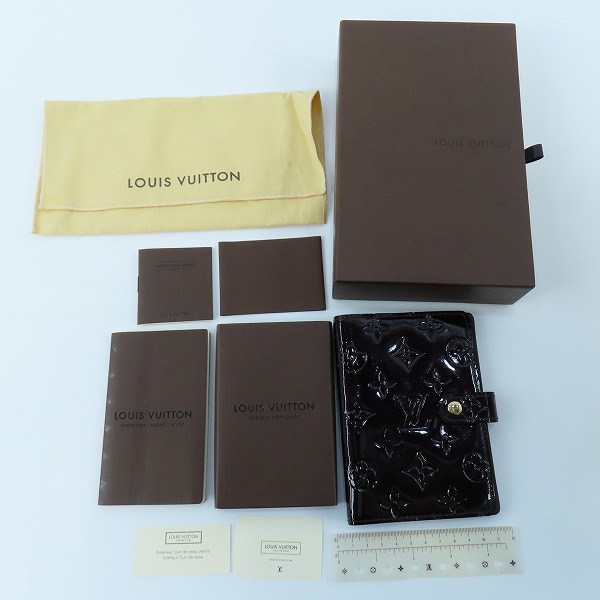 実際に弊社で買取させて頂いたLOUIS VUITTON ルイヴィトン モノグラムヴェルニ アジェンダPM 6穴式 手帳 R21026 の画像 9枚目