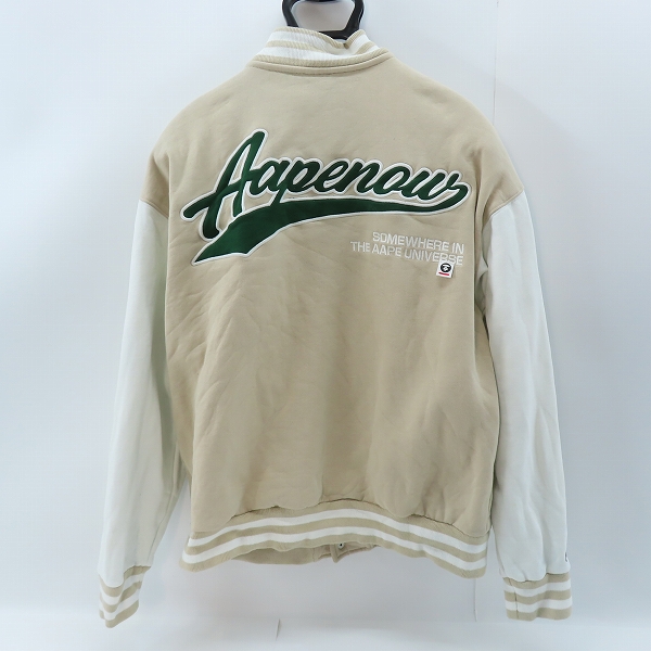実際に弊社で買取させて頂いたA BATHING APE/アベイシングエイプ AAPE NOW SWEAT VARSITY JACKET AAPSWMA315XXL/Lの画像 1枚目