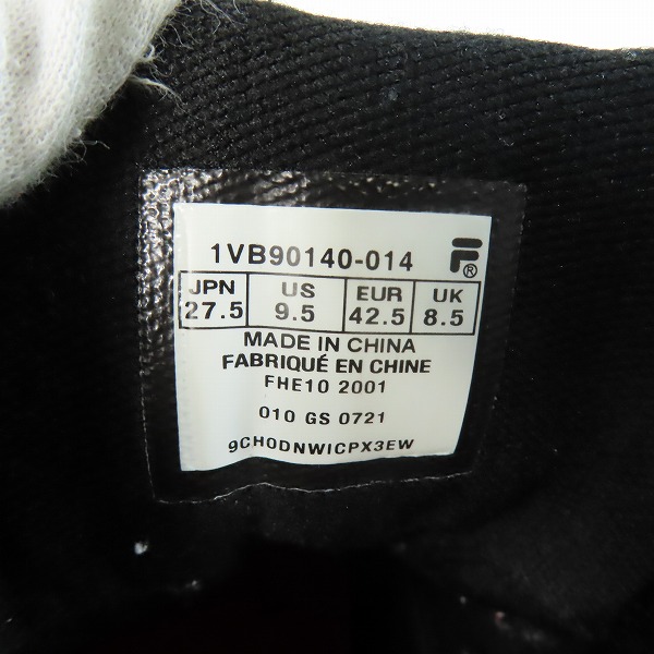 実際に弊社で買取させて頂いたFILA/フィラ MASHBURN ハイカットスニーカー 1VB90140-014 /27.5の画像 5枚目