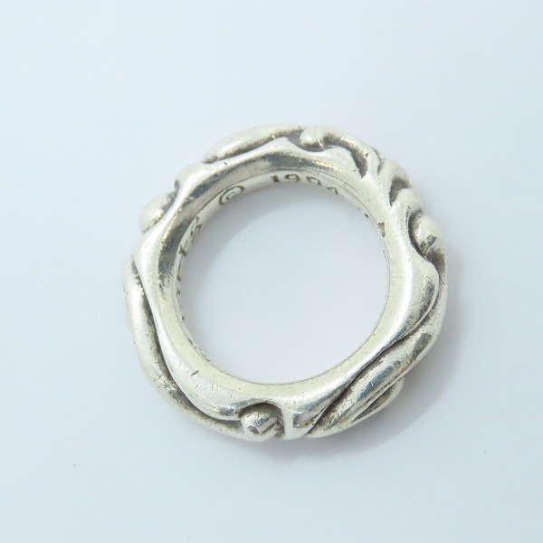 実際に弊社で買取させて頂いたCHROME HEARTS/クロムハーツ スクロールバンドリング 9号の画像 5枚目