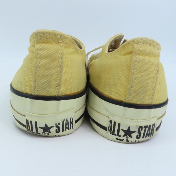 実際に弊社で買取させて頂いたCONVERSE/コンバース USA製 90年代製 ヴィンテージ CANVAS ALL STARオールスター イエロー系/7.5の画像 1枚目