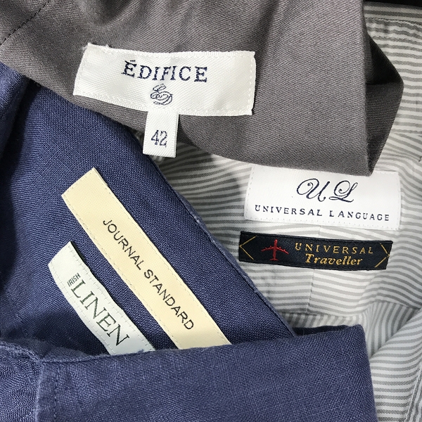 実際に弊社で買取させて頂いた【おまとめ】ジャーナルスタンダード/ユニバーサルランゲージ /エディフィス 他 ジャケット/長袖シャツ/パンツ 等の画像 1枚目