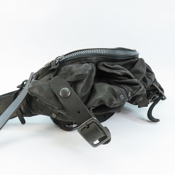 実際に弊社で買取させて頂いたISAMUKATAYAMA BACKLASH/バックラッシュ ダブルショルダー 3ピンベルト ウェストバッグ ブラック 92-12の画像 2枚目