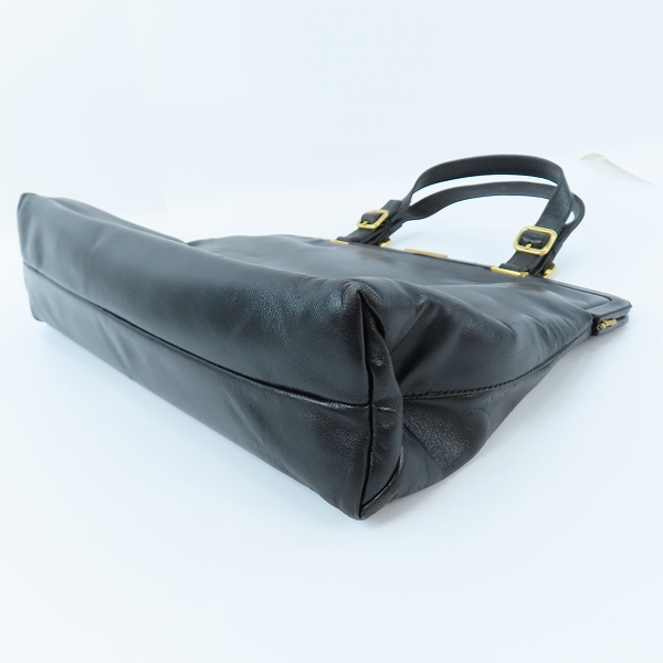 実際に弊社で買取させて頂いたPRADA /プラダ オールド ゴールド金具 がま口 ハンドバッグの画像 2枚目