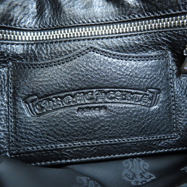実際に弊社で買取させて頂いた【レシート付き】CHROME HEARTS/クロムハーツ FLAT MED PLANE ダガージップ レザー クラッチバッグの画像 4枚目