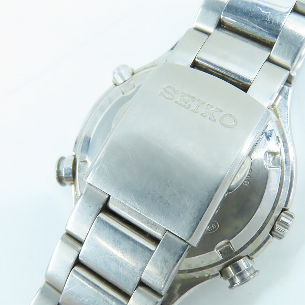 実際に弊社で買取させて頂いたSEIKO/セイコー クロノ スピードマスター ステンレス スチール クオーツ パンダ文字盤 腕時計 7T52-6A20【動作未確認】の画像 7枚目