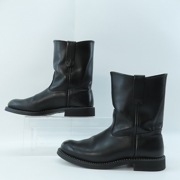 実際に弊社で買取させて頂いたRED WING/レッドウィング PECOS BOOTS/ペコスブーツ ブラック ビブラム ソール 8169/8Eの画像 3枚目