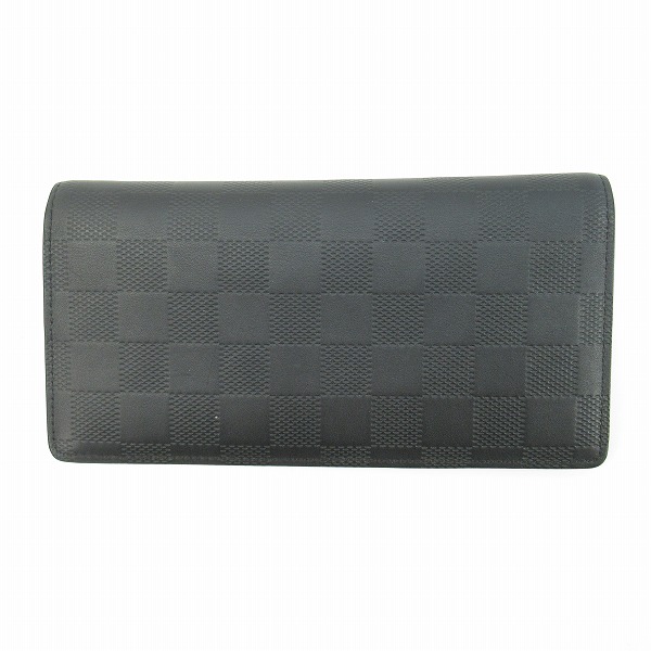 実際に弊社で買取させて頂いたLOUIS VUITTON/ルイヴィトン ダミエ・アンフィニ 二つ折り 財布 ブラックの画像 1枚目