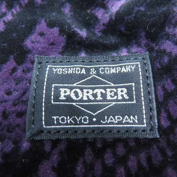 実際に弊社で買取させて頂いたWACKO MARIA×PORTER/ワコマリア×ポーター パイソン柄 巾着バッグの画像 4枚目