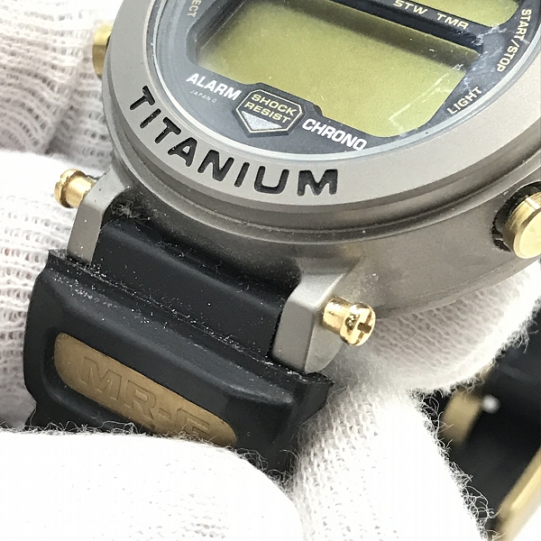 実際に弊社で買取させて頂いた【ジャンク/動作未確認】G-SHOCK/Gショック TITANIUM チタニウム デジタル 腕時計 初代 MR-G/MRG-1の画像 5枚目