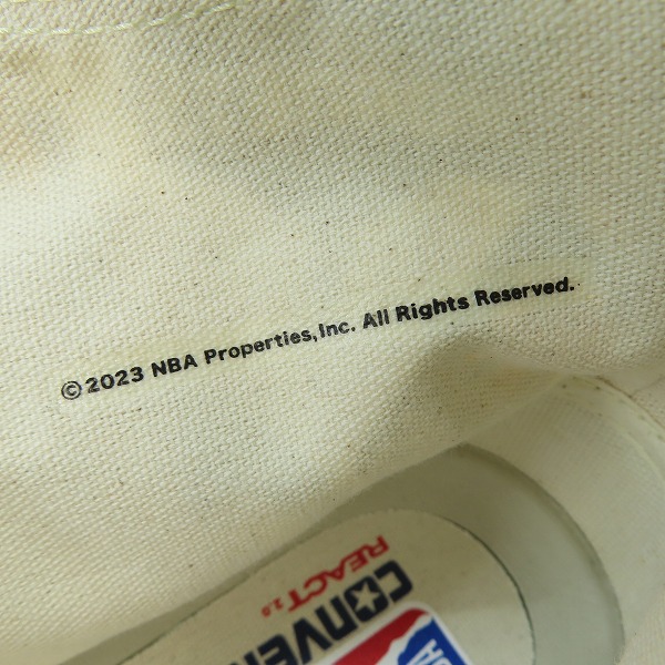 実際に弊社で買取させて頂いた【未使用】CONVERSE/コンバース ALL STAR R NBA HI/ オールスター R NBA ハイ オフホワイト 1SD540 スニーカー/26.5の画像 6枚目