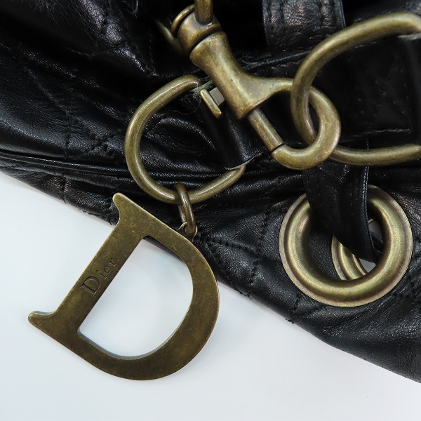 実際に弊社で買取させて頂いたChristian Dior/クリスチャンディオール ナッパレザー ワンショルダーバッグ　の画像 6枚目