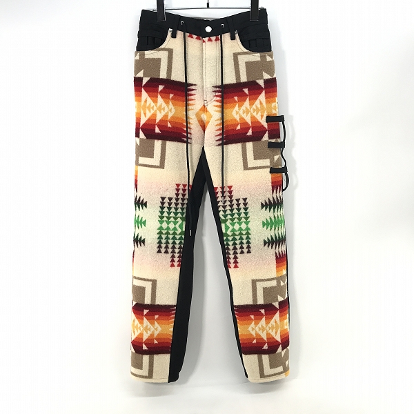 実際に弊社で買取させて頂いたTAKAHIROMIYASHITA TheSoloIst/タカヒロミヤシタザソロイスト リメイク ネイティブ柄 ブランケット パンツ