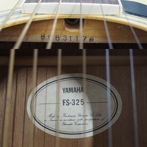 実際に弊社で買取させて頂いた★YAMAHA/ヤマハ FS-325 アコースティックギター/アコギの画像 4枚目