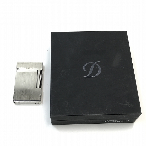 実際に弊社で買取させて頂いたS.T.Dupont/デュポン LIGNE 2/ライン2 ヘアライン パラディウム ガスライターの画像 8枚目