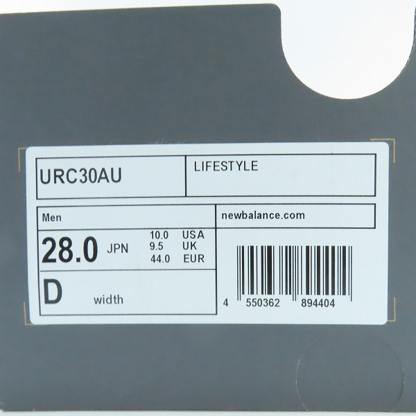実際に弊社で買取させて頂いた【未使用】New Balance×AURALEE/ニューバランス×オーラリー スウェード スニーカー URC30AU/28の画像 7枚目