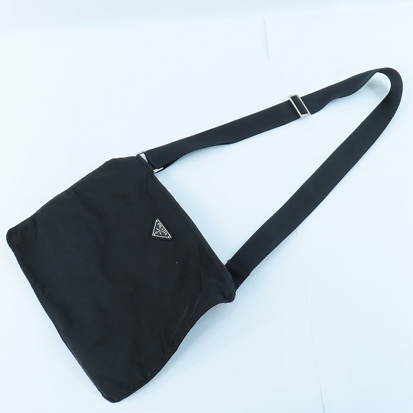 実際に弊社で買取させて頂いた【ジャンク】PRADA/プラダ 三角ロゴプレート ナイロン ショルダーバッグの画像 2枚目