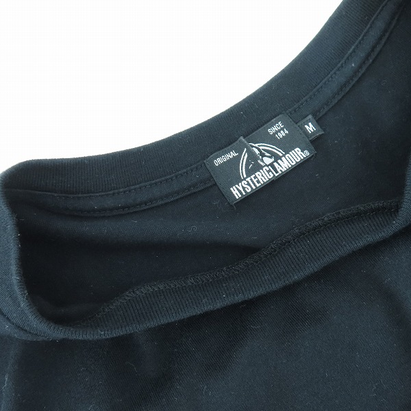 実際に弊社で買取させて頂いたHYSTERIC GLAMOUR×MEDICOM TOY/ヒステリックグラマー×メディコムトイ GIRLS FACE Tシャツ ブラック 02202CT21/Mの画像 6枚目