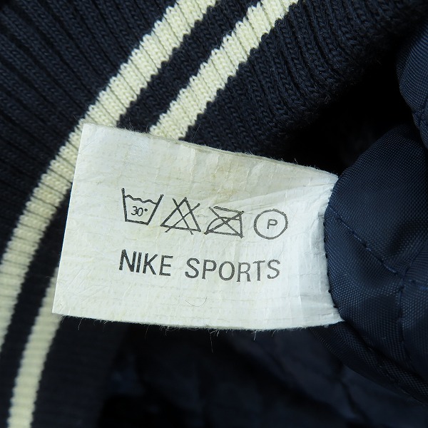 実際に弊社で買取させて頂いたNIKE/ナイキ 90s/ビンテージ  フライトクラブ #23マイケル・ジョーダン 袖レザー切替スタジャン Lの画像 5枚目