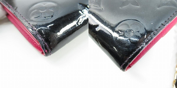 実際に弊社で買取させて頂いたLOUIS VUITTON/ルイヴィトン ヴェルニ モノグラム チェーン ウォレット財布の画像 9枚目