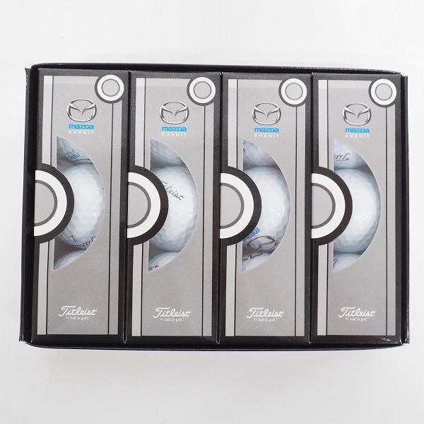実際に弊社で買取させて頂いた【未使用/オウンネーム】Titleist/タイトリスト MAZDA/マツダ PRO V1 392 ゴルフボール ホワイト 1ダース