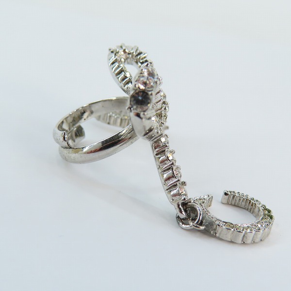 実際に弊社で買取させて頂いたChristian Dior/クリスチャンディオール フリーリング リボン ラインストーン　の画像 3枚目