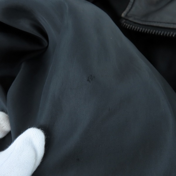 実際に弊社で買取させて頂いたALPHA INDUSTRIES/アルファ インダストリーズ MA-1 シープレザージャケット/ TA1632-082/XLの画像 9枚目